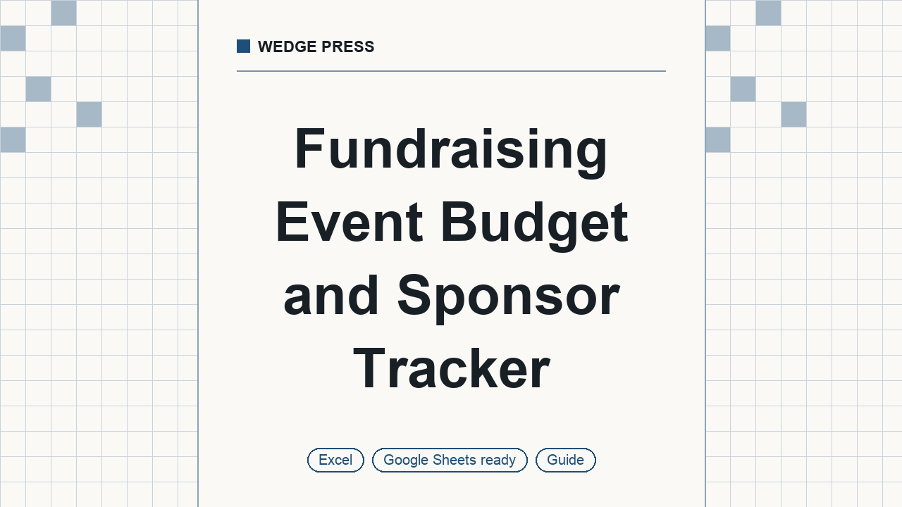 Cover of Fundraising Event Budget and Sponsor Tracker, Excel